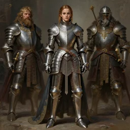 emma watson as a knight, intricate plate armor, ivan aivakovsky, boris vallejo, epic fantasy character art, d & d concept art, full length, realistic, regal, refined, detailed digital art, oil paining, exquisite detail