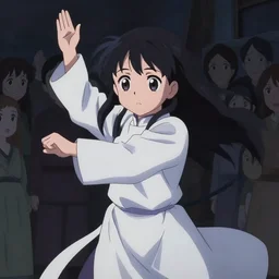 anime visual, dark portrait of a young fantasy priestess performing ritual in front of a crowd, at night, very low light, cute face by ilya kuvshinov, yoh yoshinari, makoto shinkai, dynamic pose, dynamic perspective, anime still frame, flat cel shading mucha, rounded eyes, crisp smooth clean lines, dramatic
