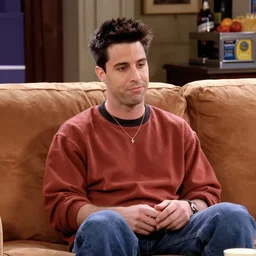 Chandler Bing on a couch.