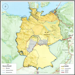 map of germany koln to bonn hyperdetailed