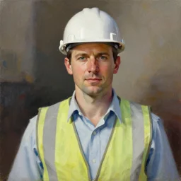 Portrait of an engineer,  very coherent, painted by painted by Benjamin Björklund, Wayne Barlowe, painted by James Gilleard, airbrush,  art by JamesJean