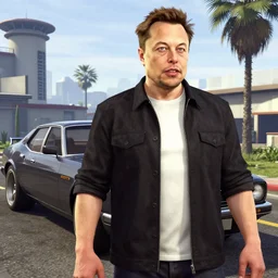 Elon Musk GTA V art