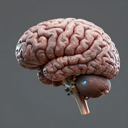 Expanding galaxy brain ferret profile picture, large neocortex, octane render, top rated on artstation