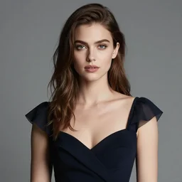 a portrait of a beautiful woman by justin ridler, fashionable top, elegant