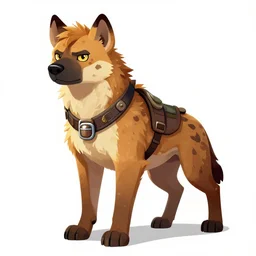 illustration of a male hyena fursona ( from the furry fandom ), borderlands style