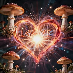 double exposure of love, symbols of live, explosion, love is the most relevant theme, love is infinity, love is begin of all, 8 k resolution, artistic mode, artistic, trending on instagram, long exposure, love art, serious, fantasy and dreams vibes, mushrooms style and macro style, spawn