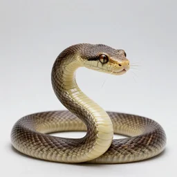 snake with the head of a cat, animal hybrid