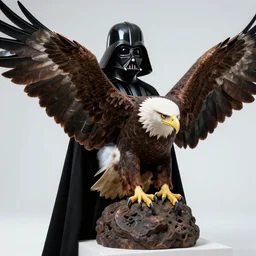 f 1 5 strike eagle that looks like darth vadar. studio photography. magazine advert. 8 k
