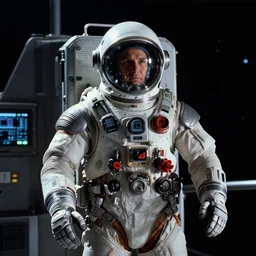 a still scene from space odyssey 2 0 0 1 showing hal 9 0 0 0 in the style of rob gonsalves