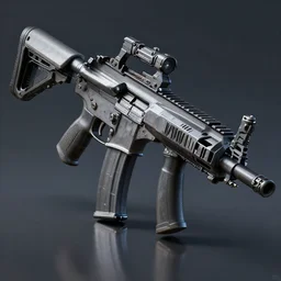 high - tech assault rifle, digital painting, stunning, artstation, extremely detailed, 8 k, sharp, reflections