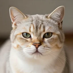 a cat with a smooth flat plain instead of a face