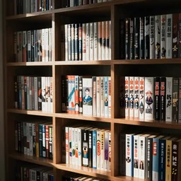 photo of my manga collection bookshelf