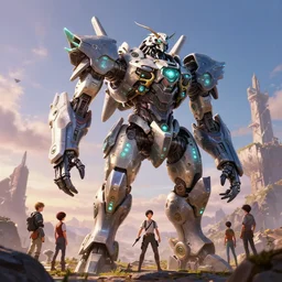 tallneck machine mecha animal beast robot of horizon forbidden west horizon zero dawn bioluminiscence, behance hd by jesper ejsing, by rhads, makoto shinkai and lois van baarle, ilya kuvshinov, rossdraws global illumination