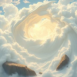 tropical island, spirals, white, fog swirly clouds like soft serve ice cream, lush, spin, foam, braid, twisted architecture, dreamy, whirlpool, creamy froth, golden volumetric light, gouache, cinematic, wide angle, octane render, high details, waves, knife painting, saturated, rhads, van gogh, ghibli! trending on artstation