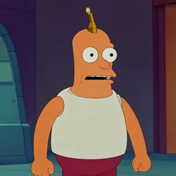 film still of bender in the futurama movie, 4 k