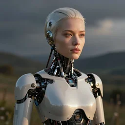 a portrait of a cyborg in a scenic environment by baars ingrid
