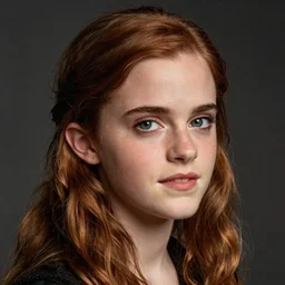 ultra realistic emma watson face portrait in the style of grant wood
