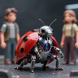 a stunning ultra detailed fine art photo of a ladybug robot, by artgerm, karol bak and anna dittman, 2 4 mm lens, rule of thirds composition, deep depth of field, cyberpunk, soft lighting, artstation, 8 k