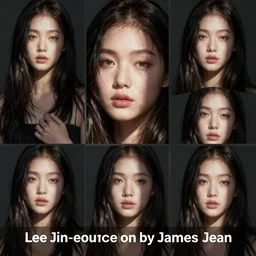 lee jin - eun by james jean, rule of thirds, seductive look, beautiful