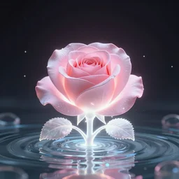magic palace, rose, pink, white, luminous water, magic, realism, redshift rendering, 3 d, super detail, lifelike, 8 k, masterpiece, functional, art station, extreme long shot
