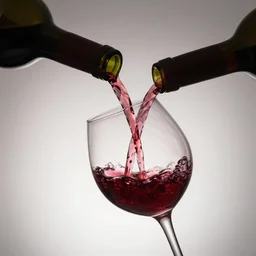 a wine glass bottle melting into wine liquid, award winning photography
