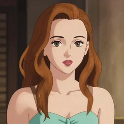 a portrait of Daisy Ridley, anime art style