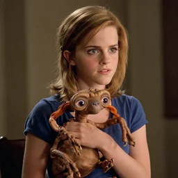 Movie still of Emma Watson in E.T. The Extraterrestrial