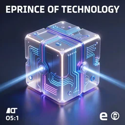 symmetry!! eprince of technology, solid cube of light, hard edges, product render retro - futuristic poster scifi, lasers and neon circuits, brown skin man egyptian prince, intricate, elegant, highly detailed, digital painting, artstation, concept art, smooth, sharp focus, illustration, dreamlike, art by artgerm