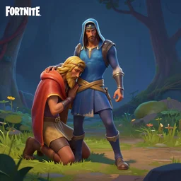 christ in gethsemane, heinrich hofmann, fortnite style