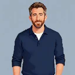 pixel art of ryan reynolds