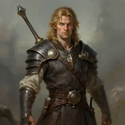 trevor moore portrait as a dnd character fantasy art.