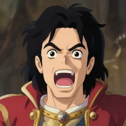 centered!! macro head portrait of medieval yelling!! king michael jackson, artstation, detailed cartoon, elegant, digital painting, concept art, smooth, sharp focus, illustration, ghibli, makoto shinkai, don bluth, fujita goro, jean giraud, akihiko yoshida, tom whalen 8 k