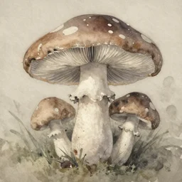 muted color!! ( ( ( ( ( ( ( ( ( ( ( ( ( ( ( ( ( watercolor of a mushrooms painterly, granular dripping running. very muted colors. ) ) ) ) ) ) ) ) ) ) ) ) ) ) ) ) ) by jean - baptiste monge!!!!!!!!!!!!!!!!!!!!!!!!!!!!!!