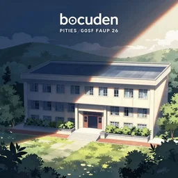 a school by bocuden in galgame, trending on pixiv