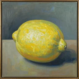 A lemon painted by Fairfield Porter