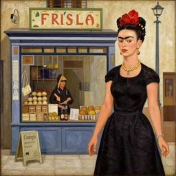 a painting of a general store by frida kahlo and hiroshige, google arts and culture, historic art