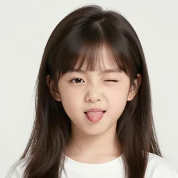 cute girl rolling eyes, tongue sticking out