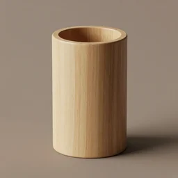 realistic catalogue store photo of a a wooden cylinder on a neutral brown background, neutral colors, neutral lighting, octane render, 4 k