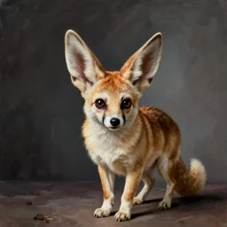a painting of a fennec by salvador dali