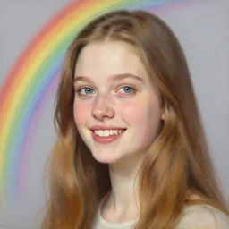 helga pataki's teeth, soft rainbow, painting by fragonard