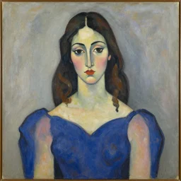 a beautiful portrait of a woman by Picasso in the style of Matisse, oil on canvas, fauvism
