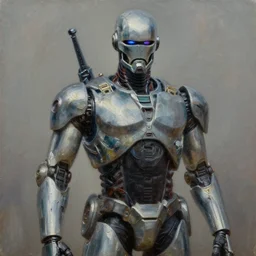 ghost in the shell, robocop, impasto, oil painting, detail,