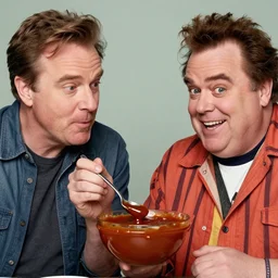 robin williams spoon feeds john candy the viscous bbq sauce