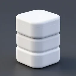 idea for stacked box - shaped objects, white, trending on behance, keyshot 1 1
