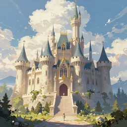 heaven castle fantasy pixiv scenery art inspired by magical fantasy