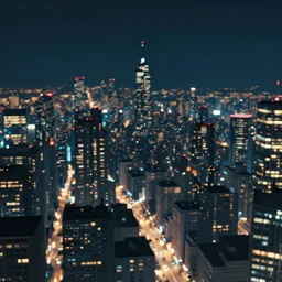 panoramic view of a cyberpunk city at night, bokeh lights, anime, ilya kuvshinov, guweiz, greg rutkowski, concept art, digital painting, cinematic, extreme detail, expansive