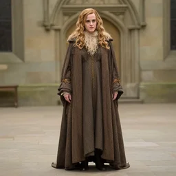 Photo of Emma Watson as Professor Dumbledore, full body shot