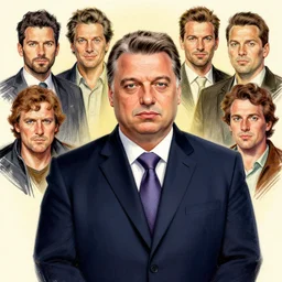 Viktor Orban by Stanley Artgerm Lau, WLOP, Rossdraws, James Jean, Andrei Riabovitchev, Marc Simonetti, tranding on artstation