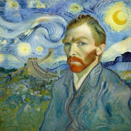 the great wall, by vincent van gogh