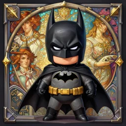 chibi batman, d & d, fantasy, intricate, highly detailed, vivid colors, chibi proportions, digital painting, artstation, concept art, matte, sharp focus, illustration, hearthstone, art by artgerm and greg rutkowski and alphonse mucha